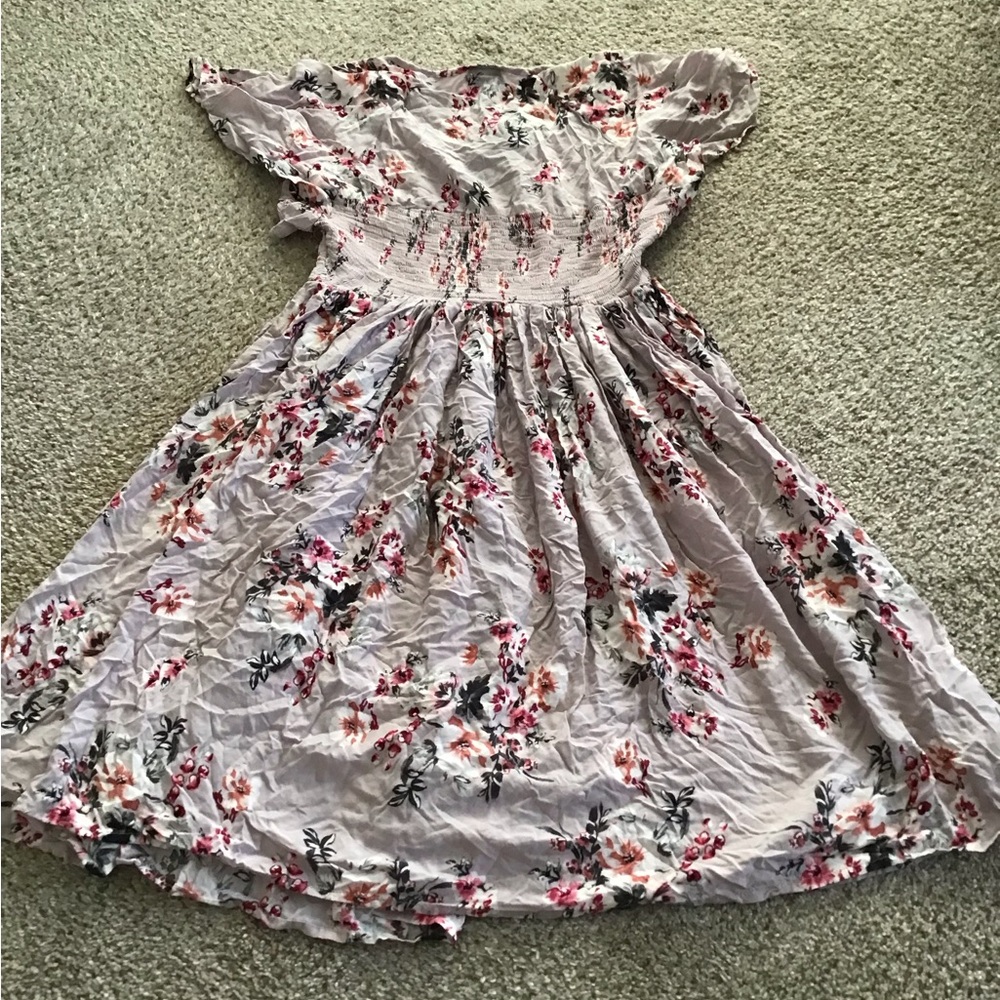 Torrid pink Floral smocked dress size00 - Picture 7 of 9